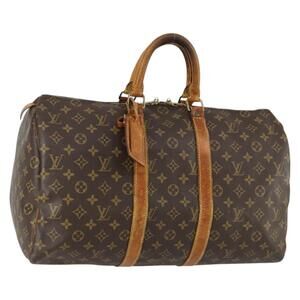 LOUIS VUITTON Monogram Keepall 45 Boston Bag M41428 LV Auth 155372